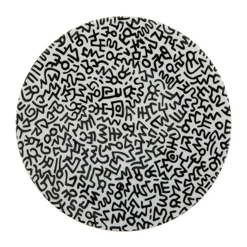 Keith Haring " Black Pattern" plate van Keith Haring, Andere media te koop op Singulart