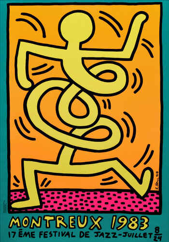 Montreux Jazz Festival (Yellow Man) von Keith Haring, Druck kaufen auf Singulart