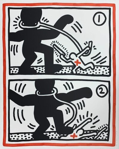 Untitled (Free South Africa #3) van Keith Haring, Afdruk te koop op Singulart