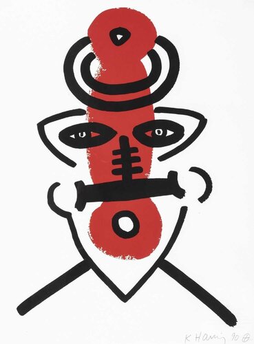 Plate Xl (The Story of Red & Blue) van Keith Haring, Afdruk te koop op Singulart