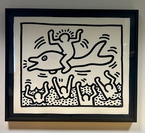 Untitled (Man on Dolphin) van Keith Haring, Afdruk te koop op Singulart