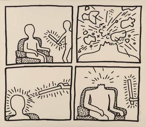 Untitled (The Blueprint Drawings - No. 14) van Keith Haring, Afdruk te koop op Singulart