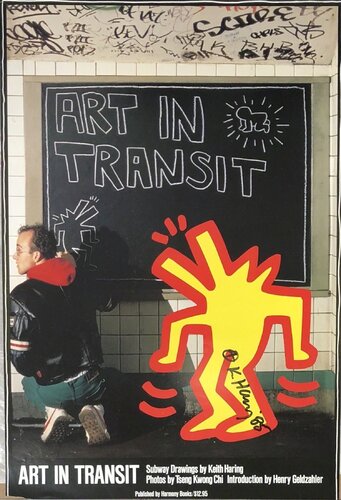 Art in Transit. Subway Drawings by Keith Haring, Photos by Tseng Kwong Chi, Introduction by Henry Geldzahler van Keith Haring, Afdruk te koop op Singulart