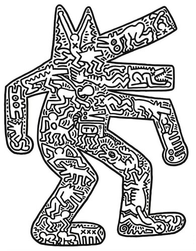 DOG (L. 48-49) di Keith Haring, Stampa in vendita su Singulart