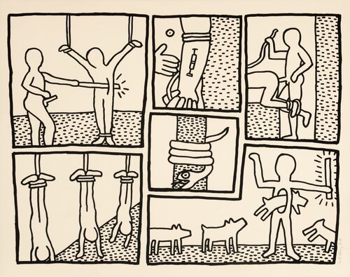 Untitled (Plate 5) from The Blueprint Drawings de Keith Haring, Impresión a la venta en Singulart