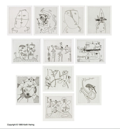 Untitled (with Sean Kalish) de Keith Haring, Impresión a la venta en Singulart