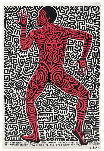 Into 1984/Tony Shafrazi Gallery  SIGNED de Keith Haring, Impresión a la venta en Singulart