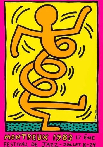 Montreux Jazz Festival Print (Pink) de Keith Haring, Impresión a la venta en Singulart
