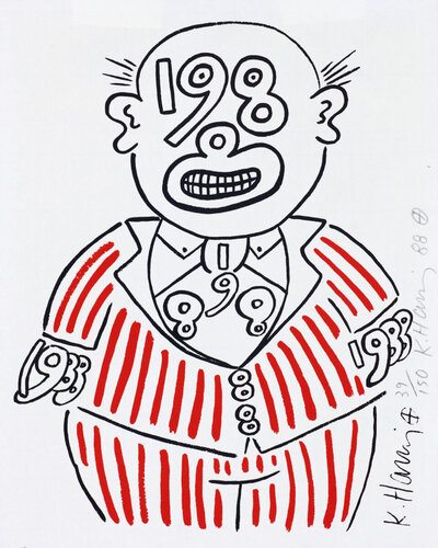 Untitled (New Years Invitation) von Keith Haring, Druck kaufen auf Singulart