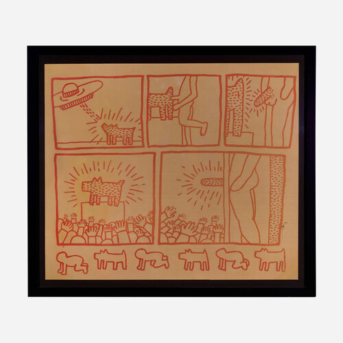 Plate 13 Photostat (from the blueprint drawings portfolio) par Keith Haring, Édition en vente sur Singulart
