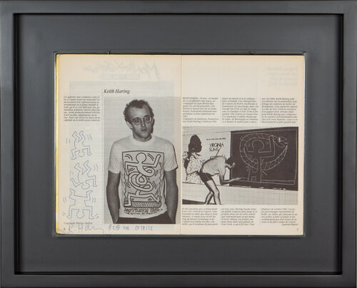 Untitled ('Falling Men' - Montreux 1983) par Keith Haring, Œuvre sur papier en vente sur Singulart