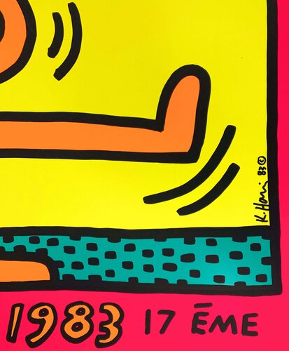 Swing Pink Montreux : Montreux jazz Festival par Keith Haring, Édition en vente sur Singulart