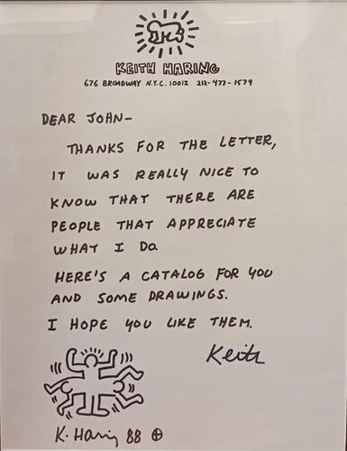 Letter to John par Keith Haring, Autres supports en vente sur Singulart