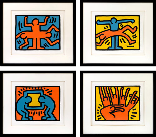 Pop Shop VI (complete set of 4 screen prints) de Keith Haring, Impresión a la venta en Singulart