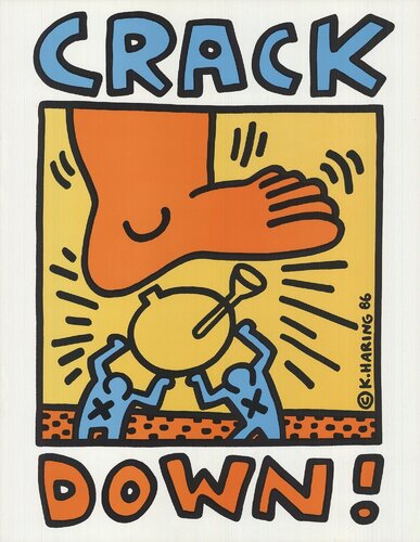 Crack Down van Keith Haring, Afdruk te koop op Singulart