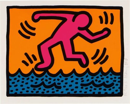POP SHOP II: ONE PLATE van Keith Haring, Afdruk te koop op Singulart