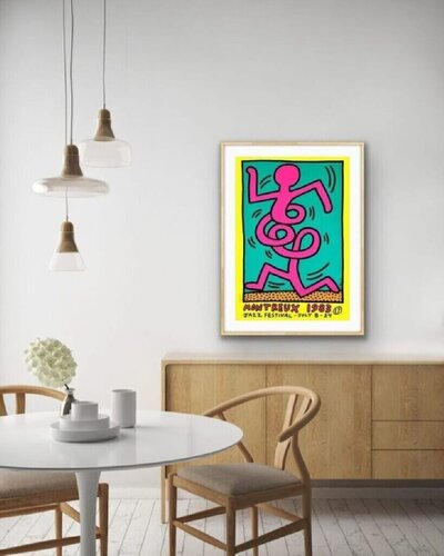Montreux Jazz Festival Print (Yellow and Green) Poster van Keith Haring, Afdruk te koop op Singulart