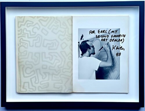 FOR EARL (MY SECOND FAVORITE DEALER), original radiant baby drawing by Keith Haring, 紙面作品 for Sale on Singulart