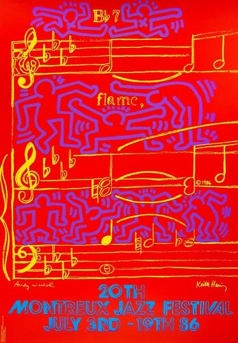 Keith Haring and Andy Warhol Montreux Jazz festival von Keith Haring, Druck kaufen auf Singulart