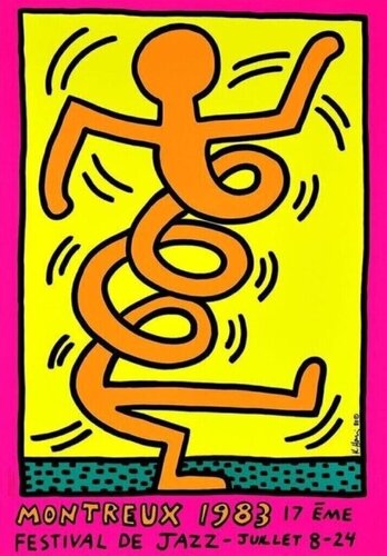 Montreux Jazz Festival - orange van Keith Haring, Afdruk te koop op Singulart