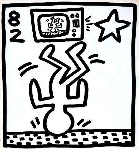 Untitled (TV Dancer) by Keith Haring, 인쇄 for Sale on Singulart