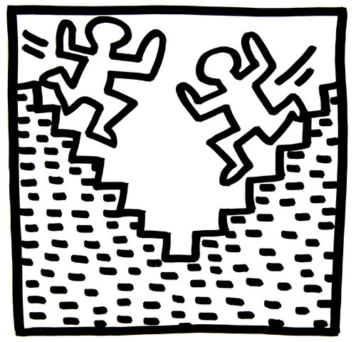 Untitled (Pyramid Steppers II) by Keith Haring, 인쇄 for Sale on Singulart