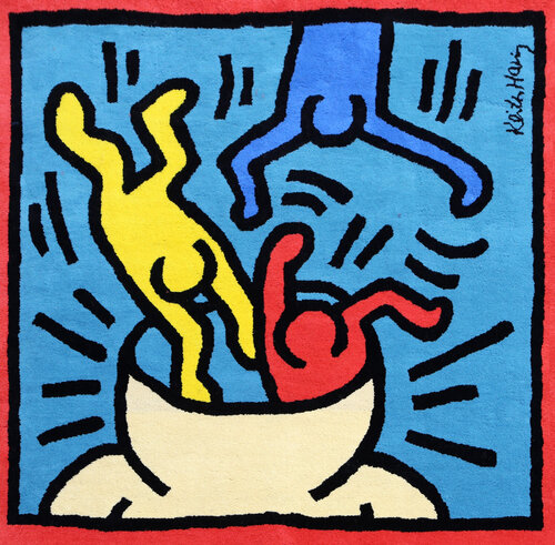 Morning Coffee by Keith Haring, 섬유 예술 for Sale on Singulart