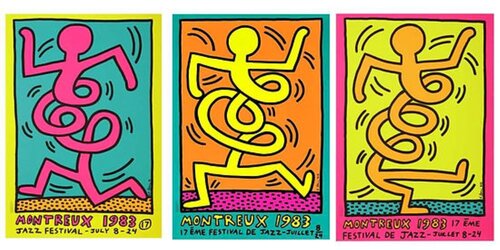 Montreux Jazz Festival Set Of Three Prints by Keith Haring, Print for Sale on Singulart