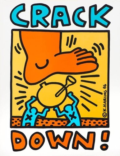 Crack Down di Keith Haring, Stampa in vendita su Singulart