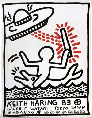 Galerie Wateri Exhibition poster by Keith Haring, Print for Sale on Singulart
