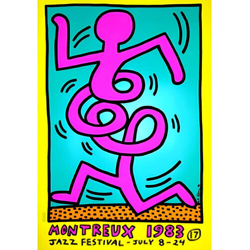 Montreux Jazz Festival - pink by Keith Haring, Print for Sale on Singulart