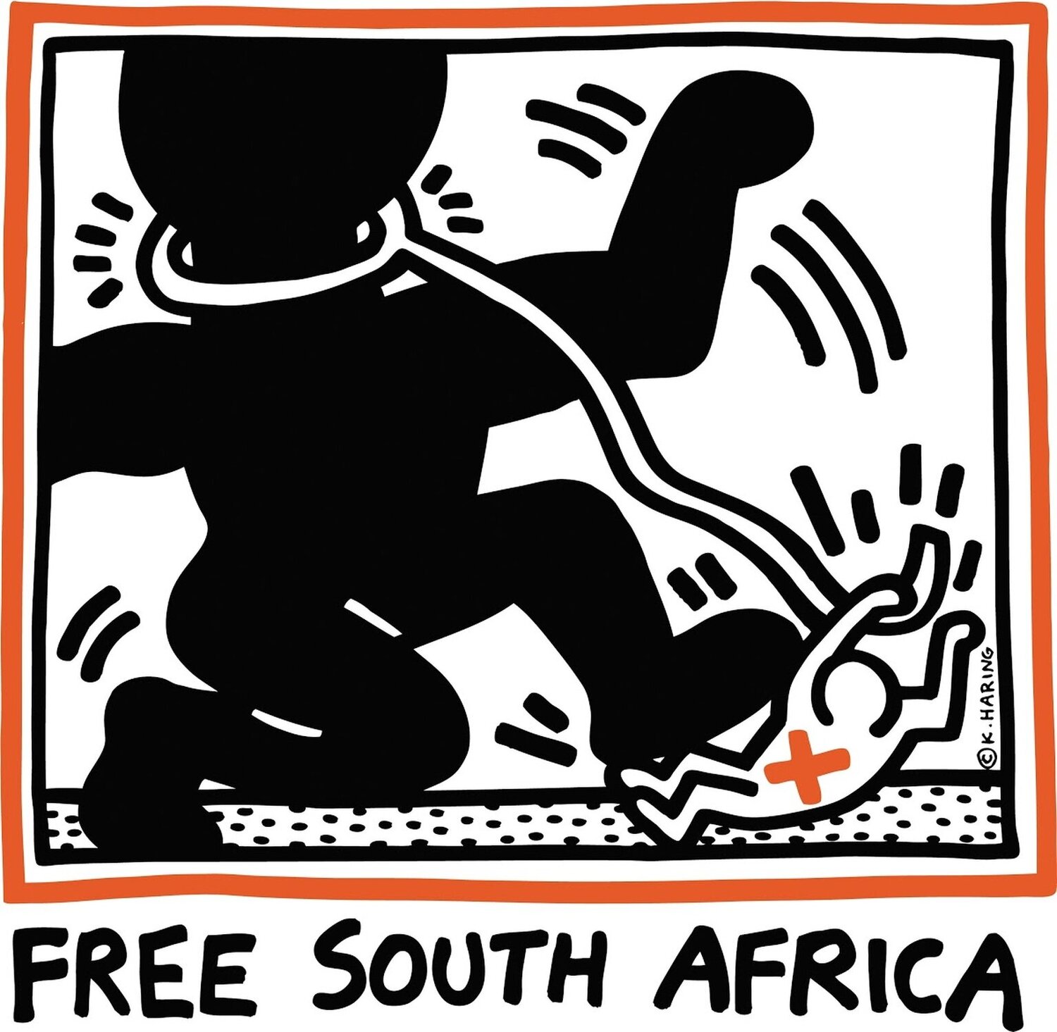Free South Africa Keith Haring Stampa in vendita