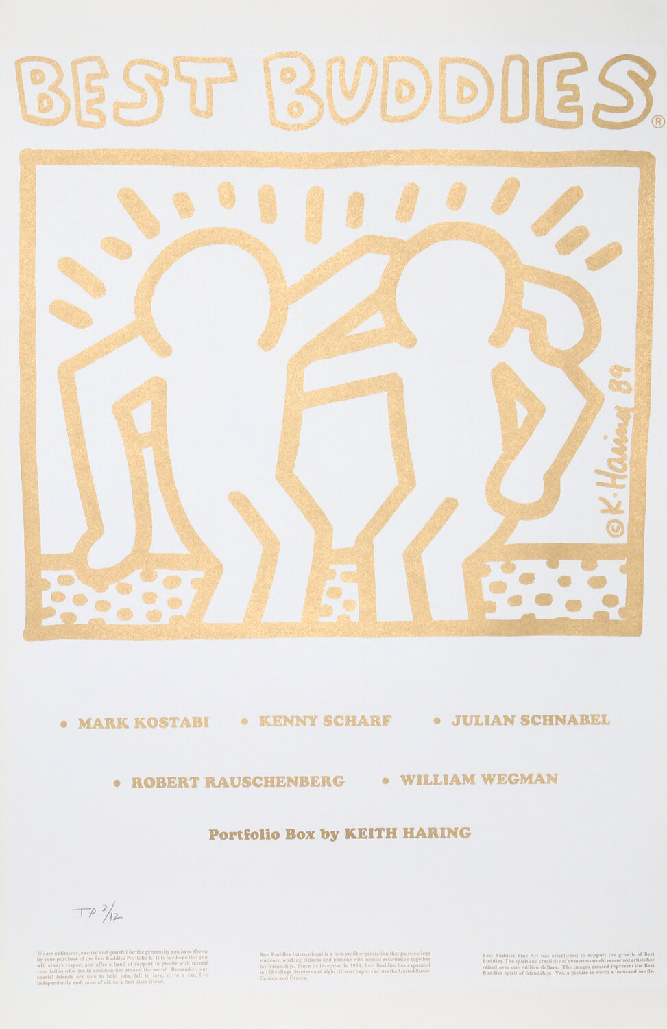 Best Buddies Portfolio Coversheet Keith Haring Stampa in vendita