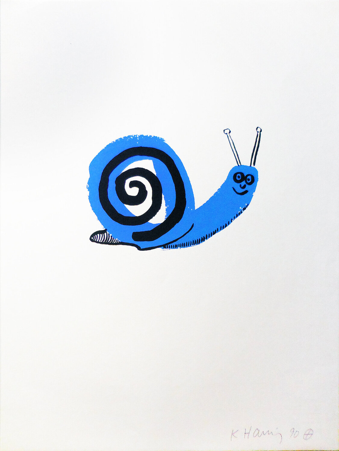 The Story of Red and Blue (Snail) X Keith Haring Stampa in vendita