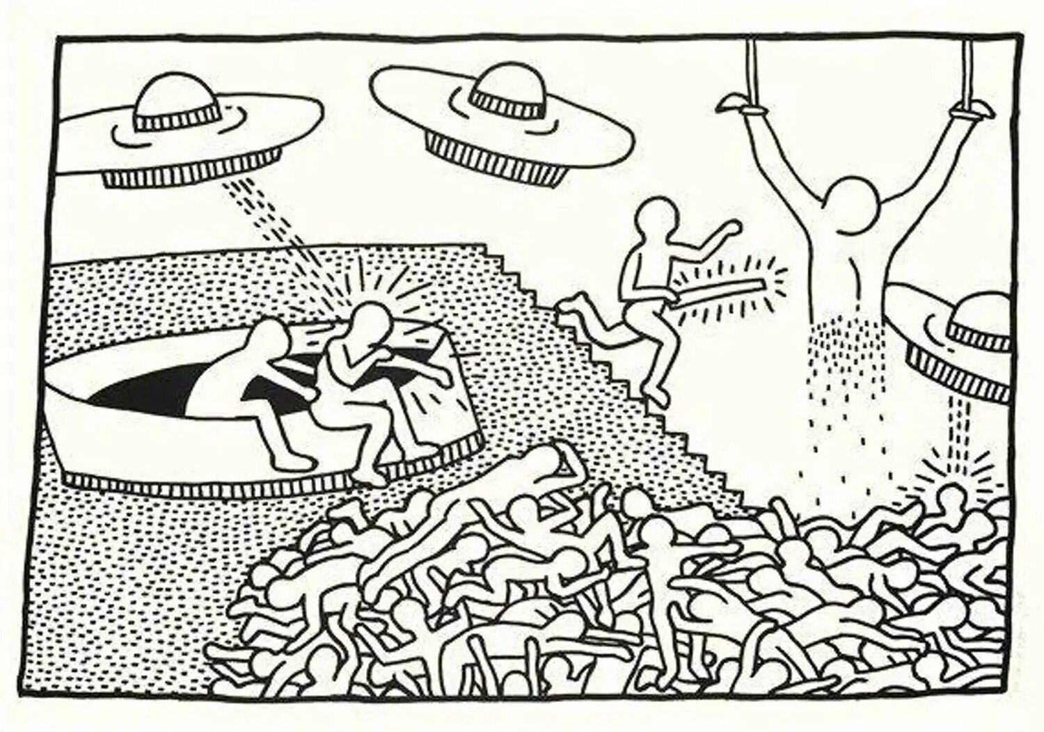 Untitled (from the Blueprint Drawings #2) Keith Haring Druck zu verkaufen