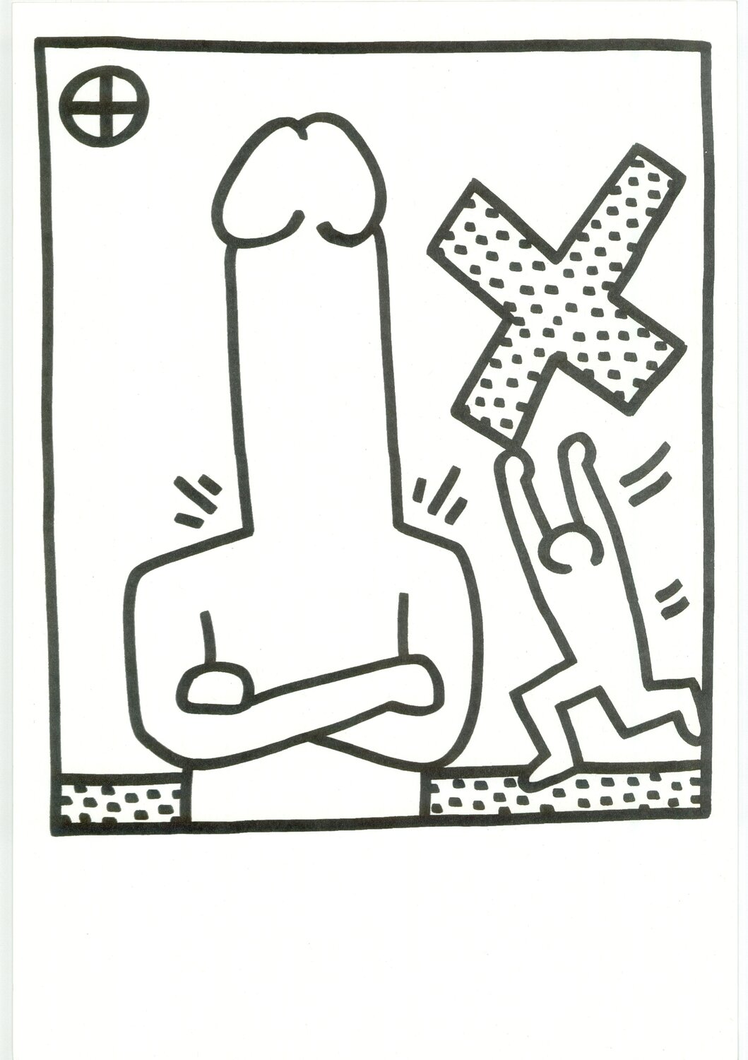 Lithograph from Lucio Amelio's Artist Haring Book (1983) Keith Haring Druck zu verkaufen