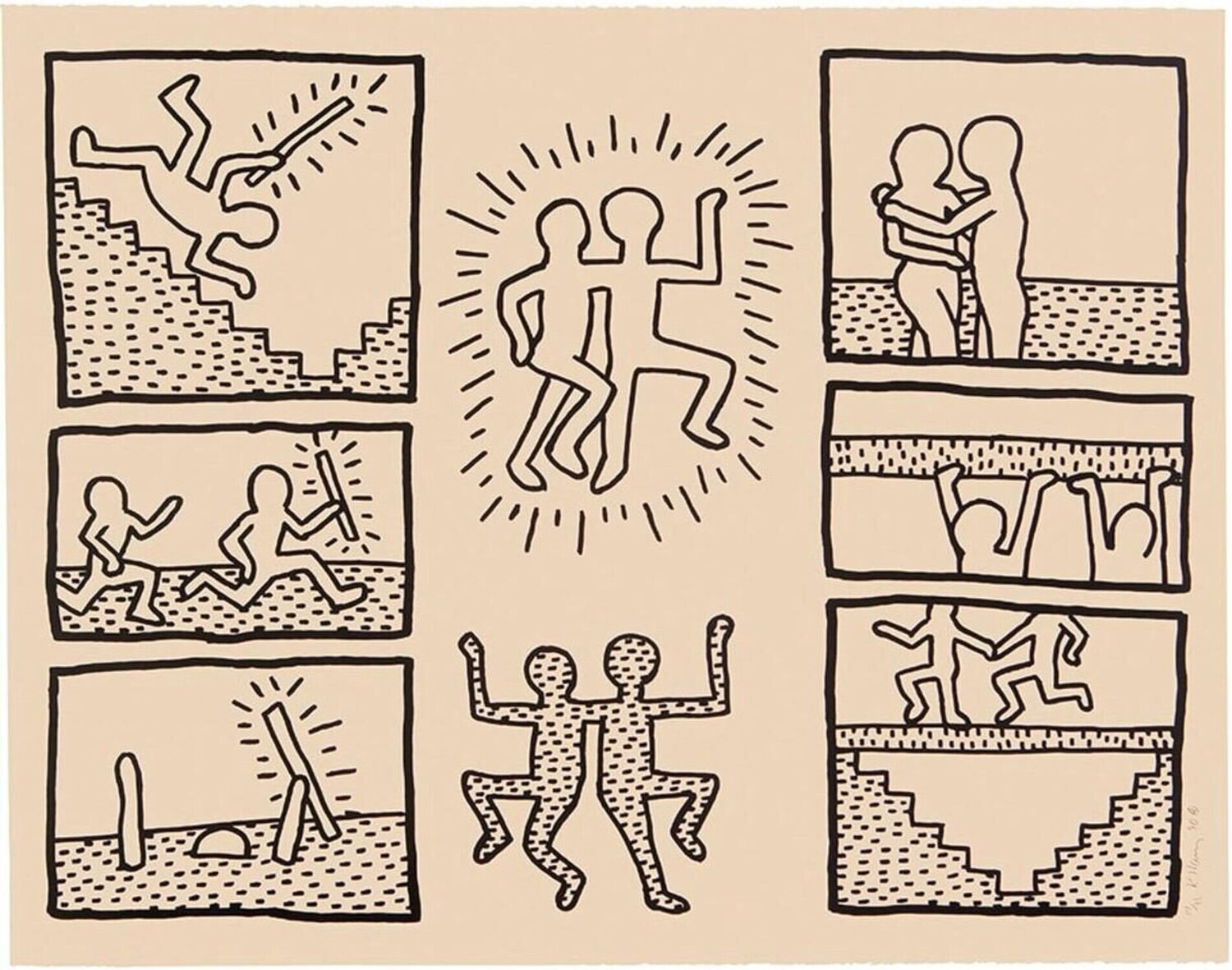 “Untiled” from The Blueprint Series - No.2 (Signed), Keith Haring Stampa in vendita