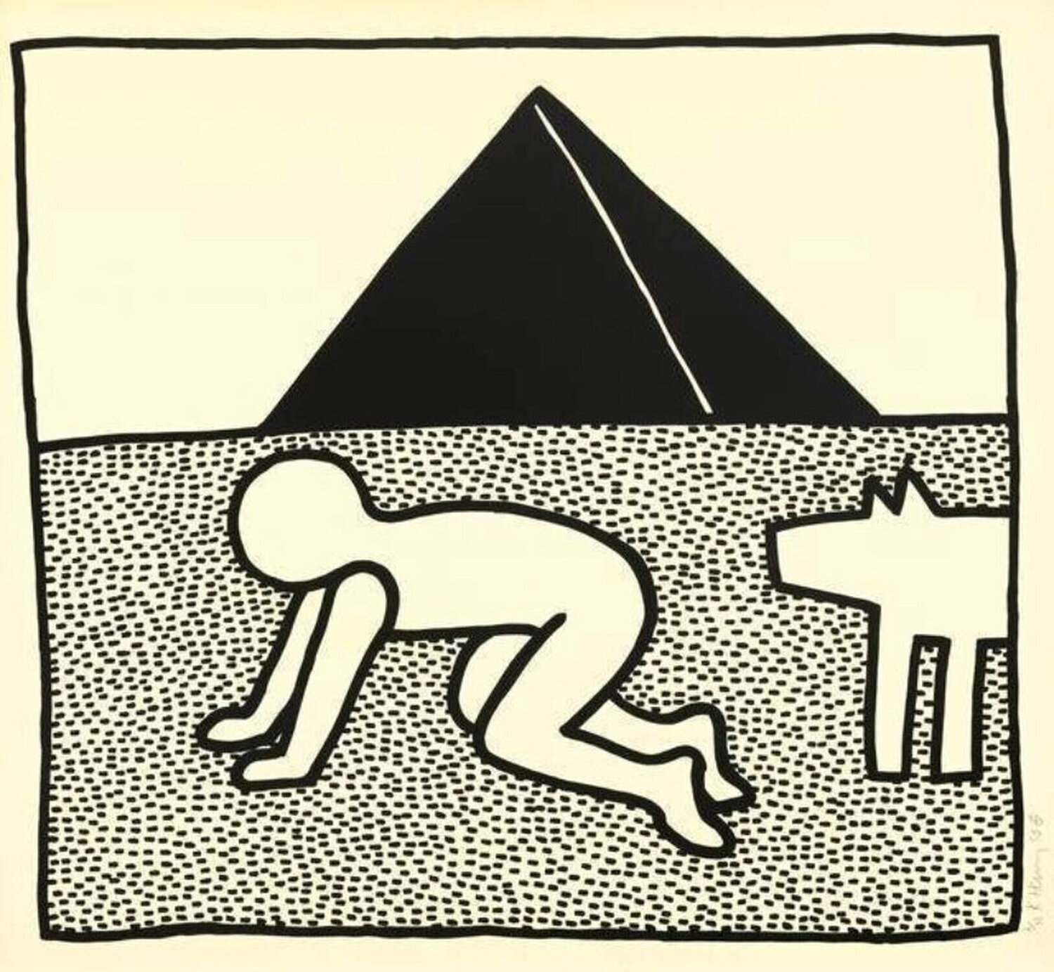 The Blueprint Drawings Keith Haring Afdruk te koop