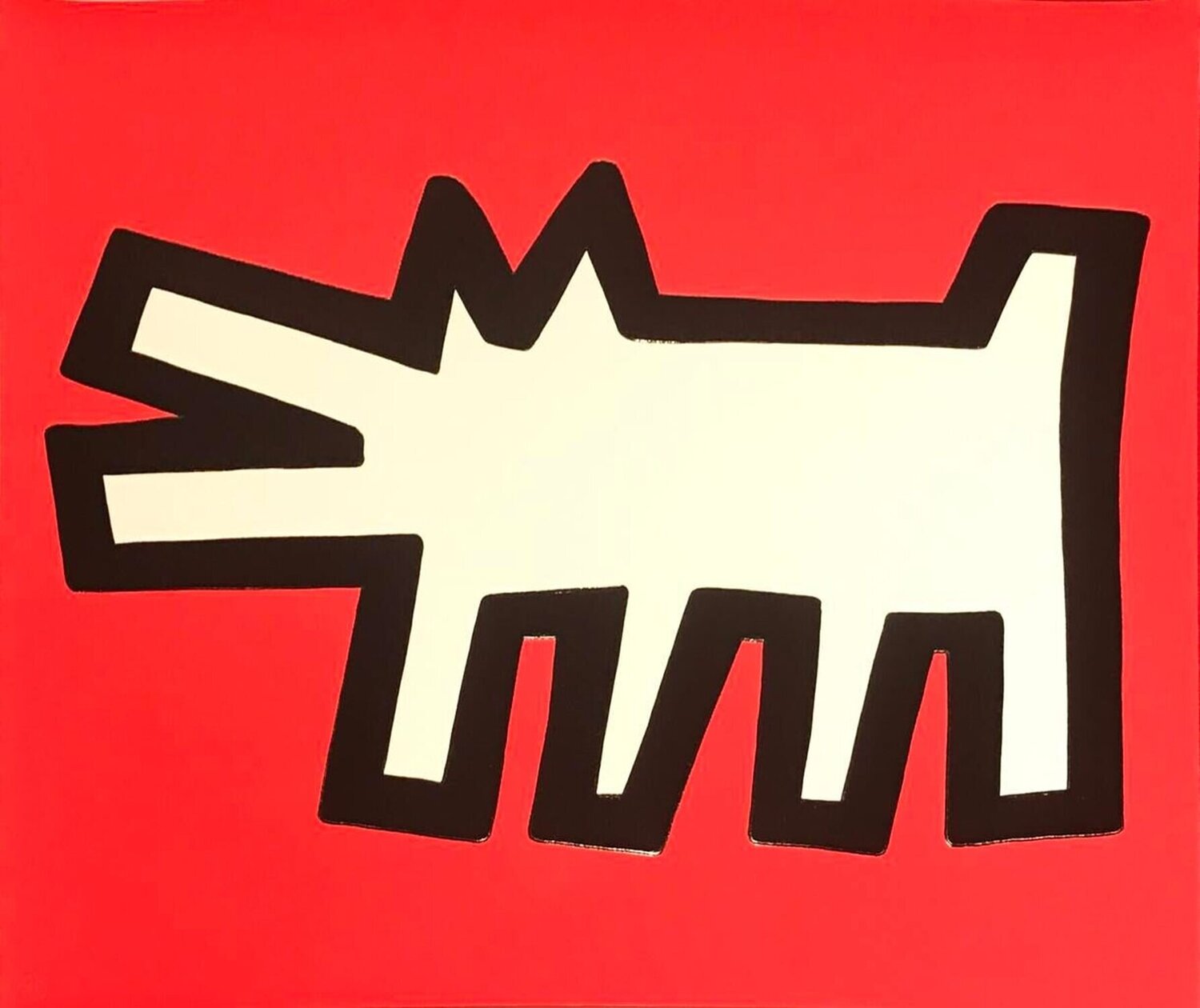(B) - Barking Dog Keith Haring Afdruk te koop