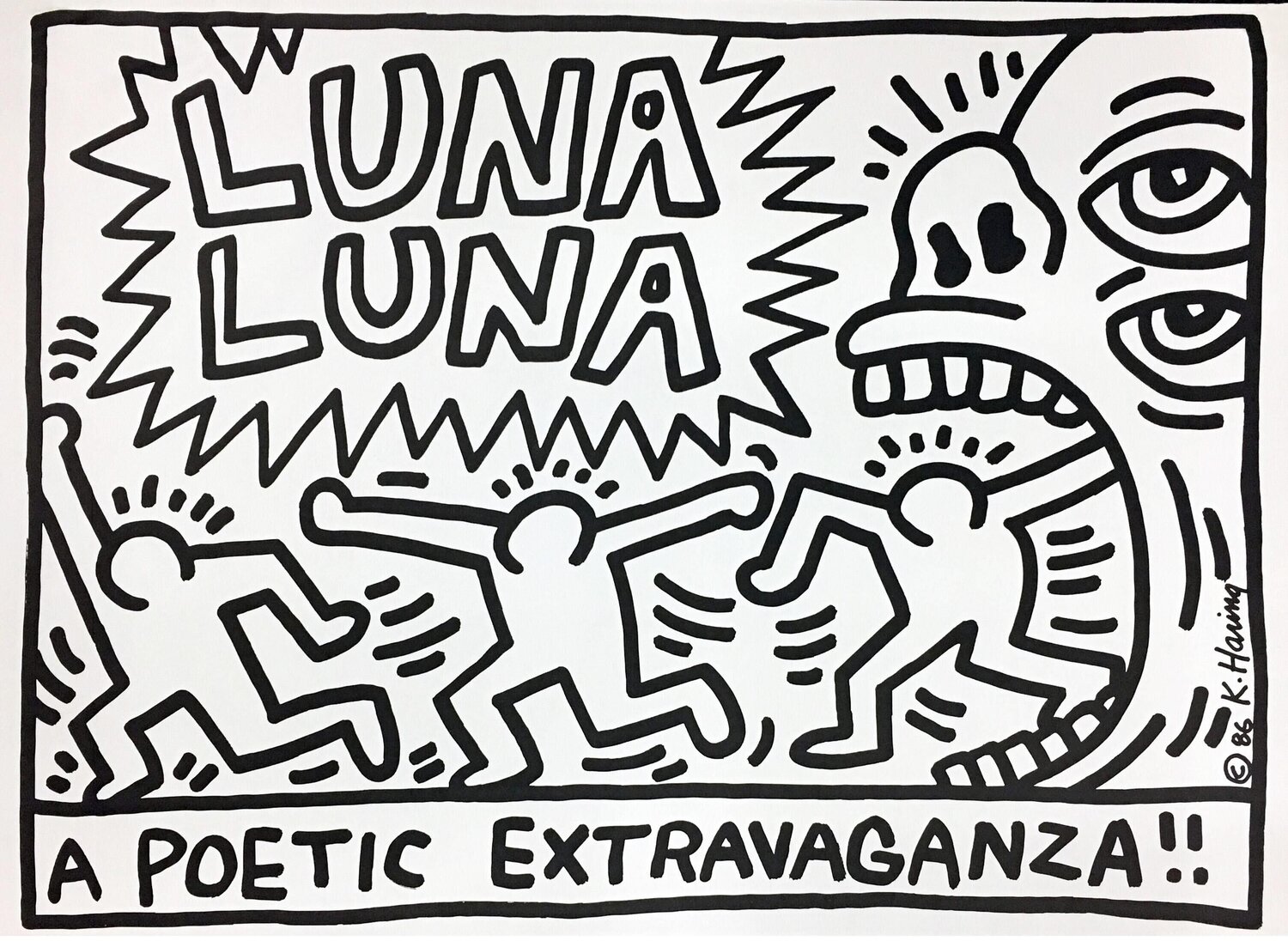 Keith Haring Luna Luna A Poetic Extravaganza Keith Haring Druck zu verkaufen