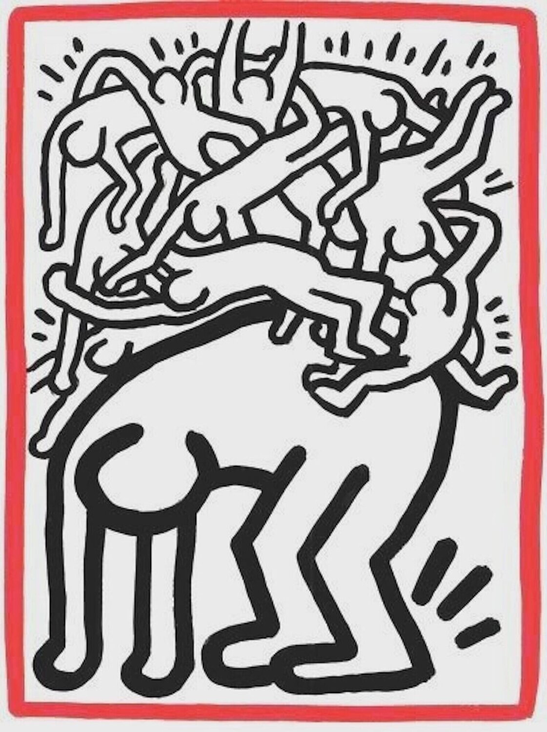 Fight Aids Worldwide Keith Haring Stampa in vendita