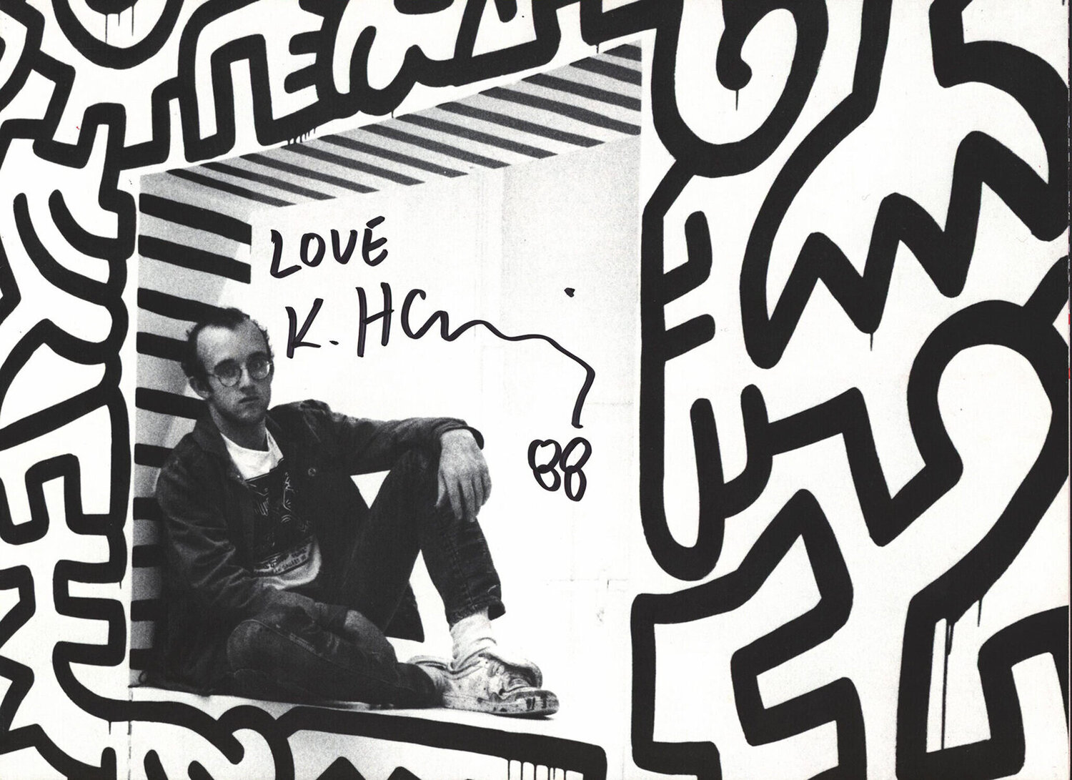Signed Keith Haring Pop Shop poster 1988 Keith Haring Stampa in vendita