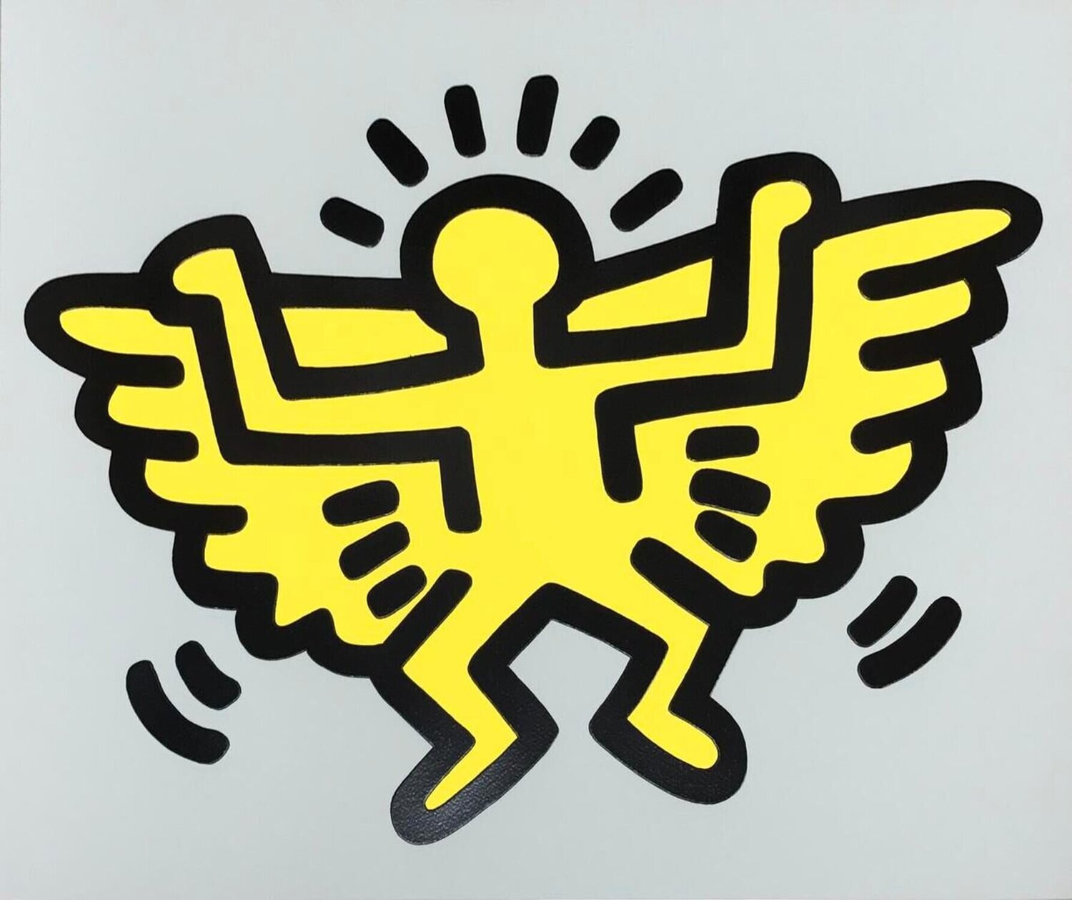 Icons (C) - Winged Angel Keith Haring Stampa in vendita