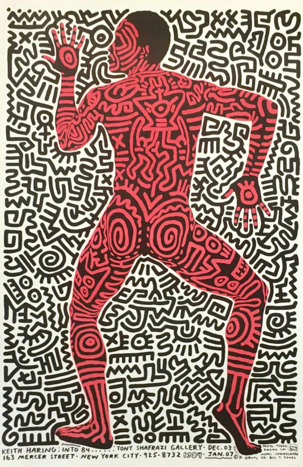 Into 84 - Tony Shafrazi Gallery (Framed) Keith Haring Stampa in vendita