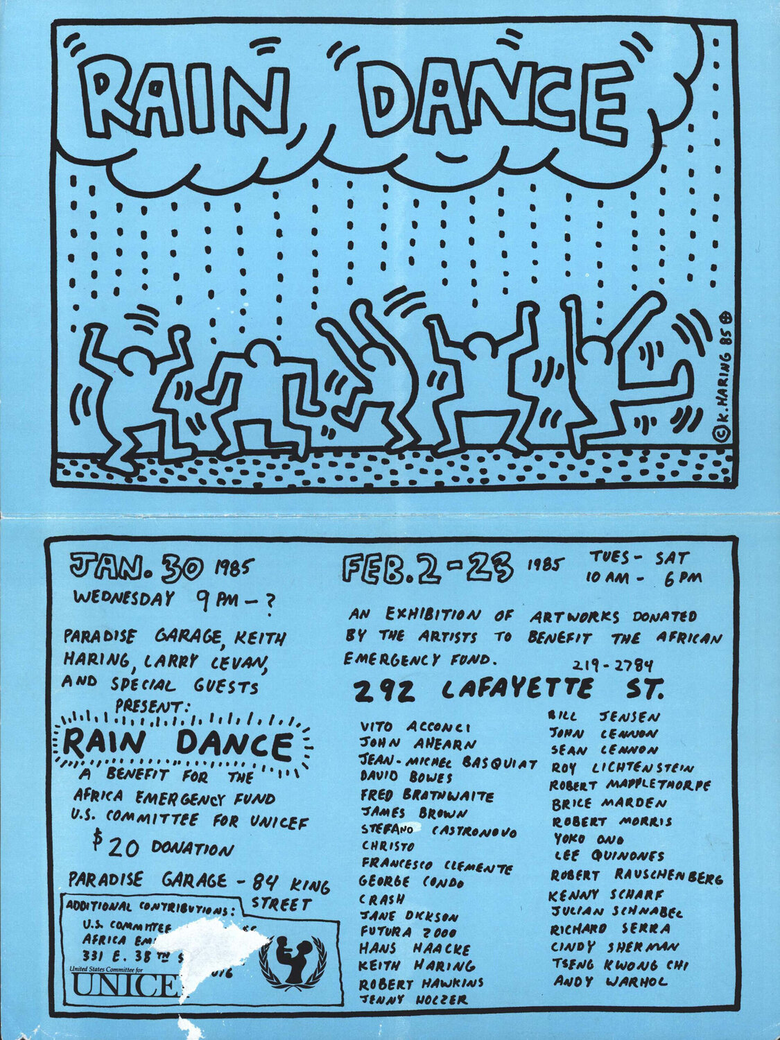 Keith Haring Rain Dance 1985 Keith Haring Stampa in vendita