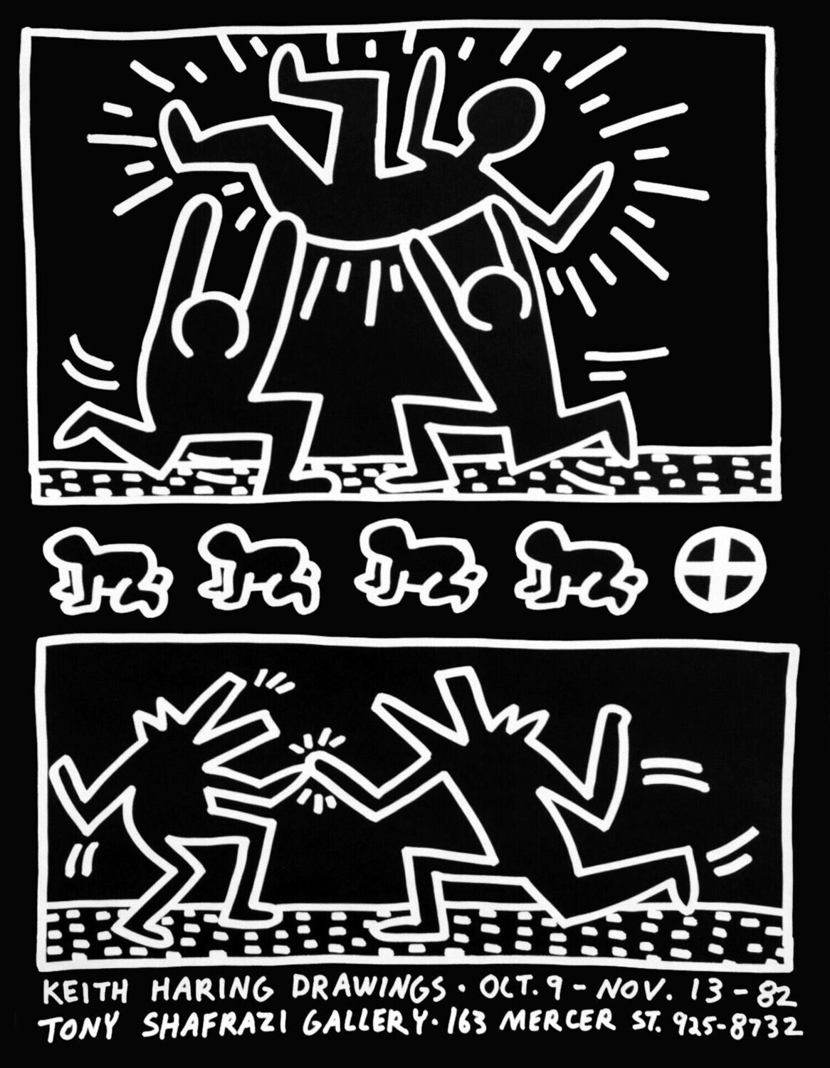 Keith Haring Drawings poster 1982 (Keith Haring Tony Shafrazi gallery 1982) Keith Haring Druck zu verkaufen