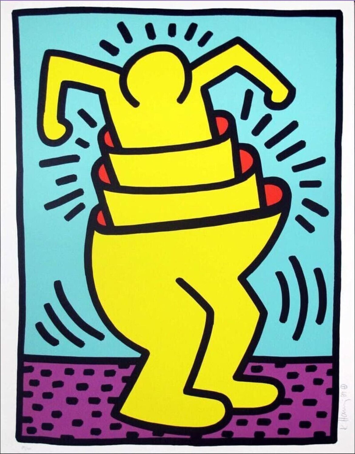Untitled (Cup Man) Keith Haring Afdruk te koop