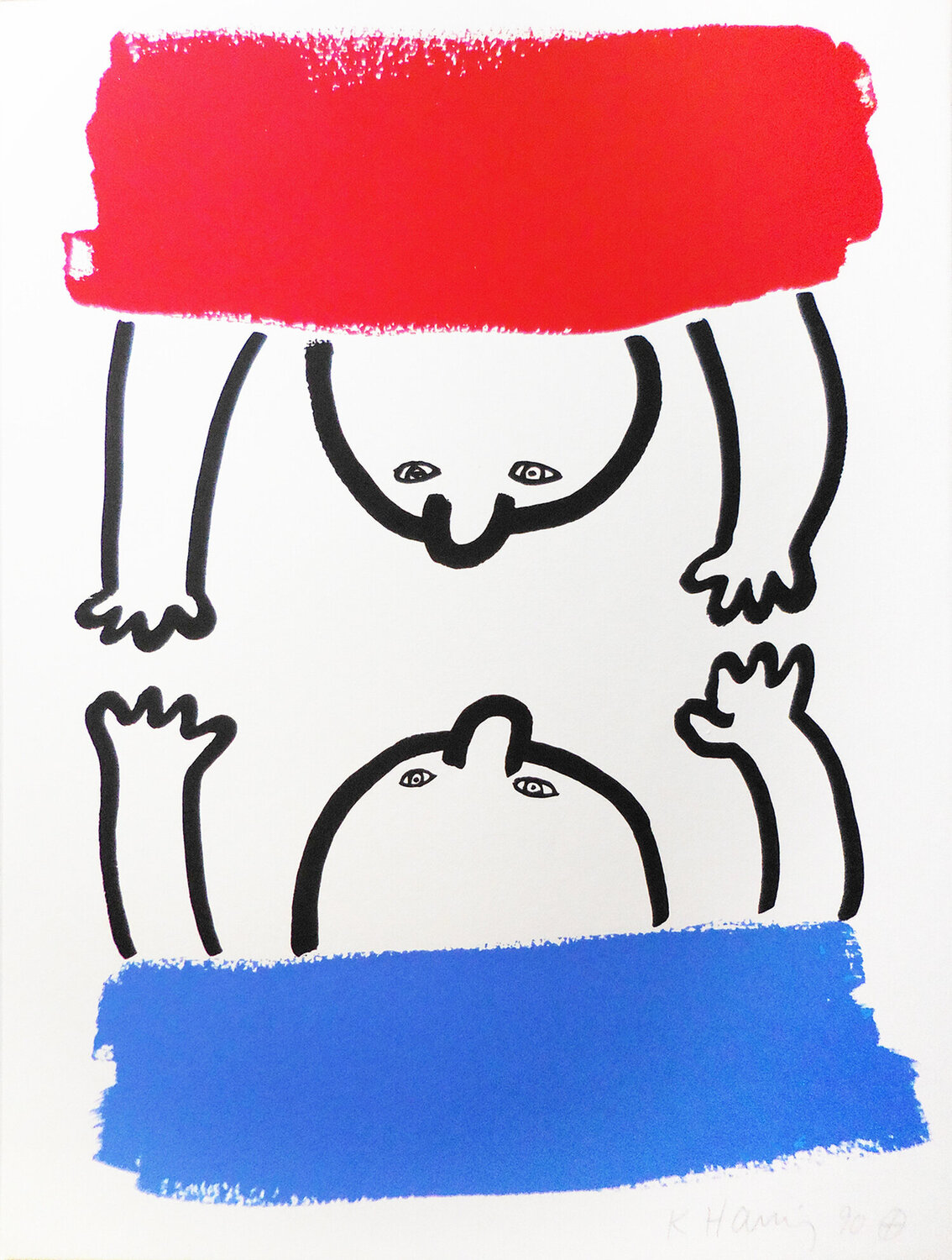 Story of Red and Blue XV Keith Haring Stampa in vendita