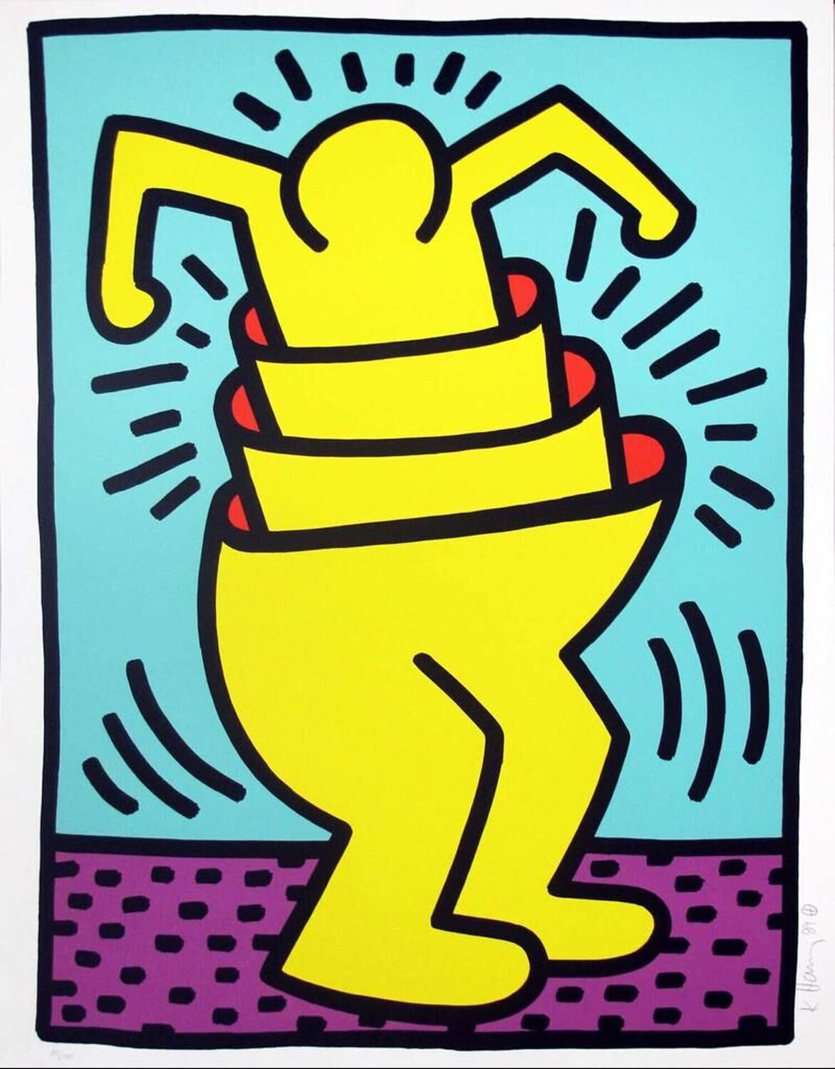 Untitled (Cup Man) Keith Haring Afdruk te koop