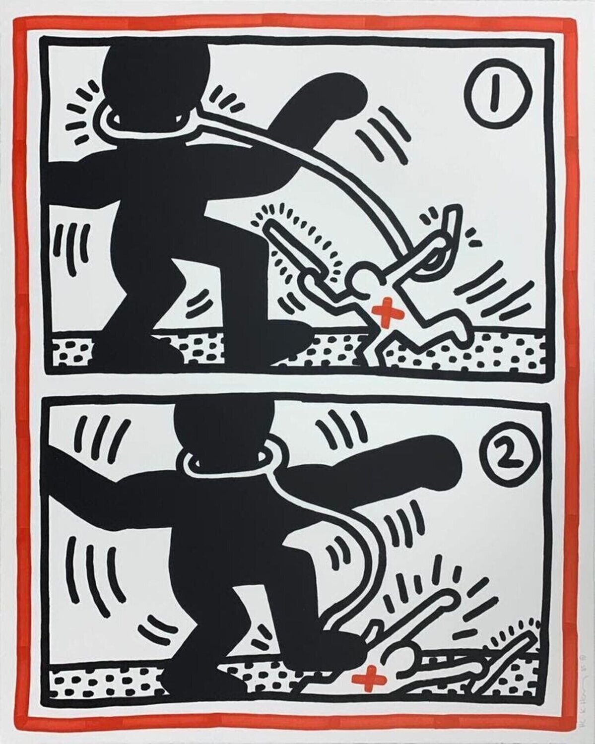 Untitled (Free South Africa #3) Keith Haring Druck zu verkaufen
